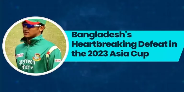 Defeat in the 2023 Asia Cup