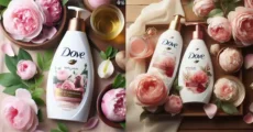 Dove Body Wash Rose Oil & Renewing Peony